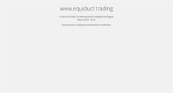 Desktop Screenshot of equiduct-trading.de